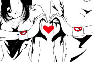 Hand Heart Sketch Wallpaper