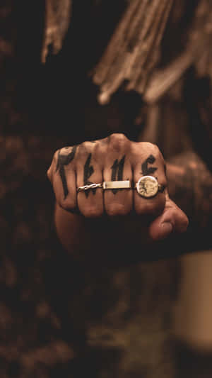 Hand Tattoo Rings And Symbols Wallpaper