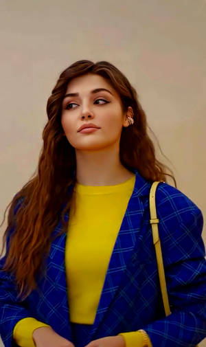 Hande Ercel Side Stare Wallpaper