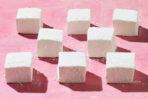 Handmade Pink White Marshmallow Wallpaper