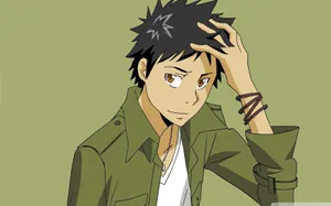 Handsome Anime Cartoon Boy Character Wallpaper