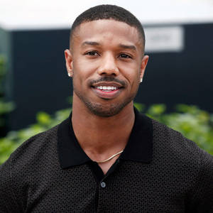 Handsome Black Man Michael B Jordan Smiling Wallpaper