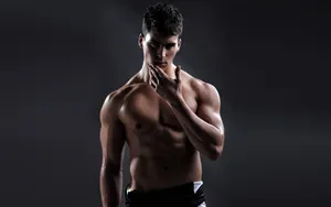 Handsome Shirtless Muscle Man Wallpaper