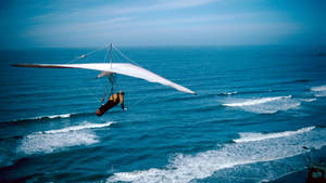 Hang Gliding Ocean Waves Puerto Rico Wallpaper