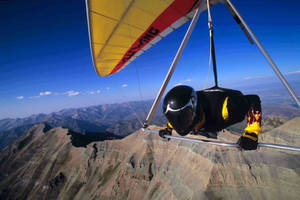 Hang Gliding Rocky Mountains Summer Adventure Wallpaper