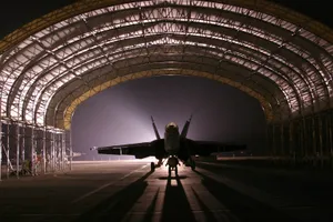 Hangar Fighter Plane Wallpaper