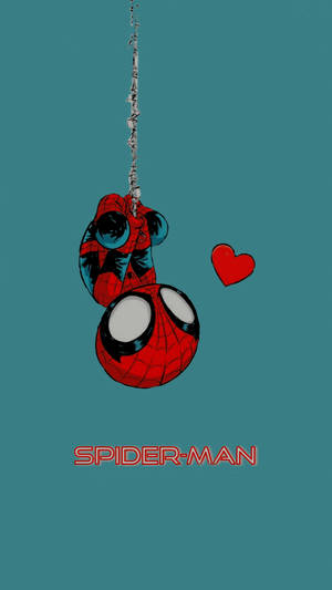 Hanging Spider-man Cute Marvel Aesthetic Wallpaper