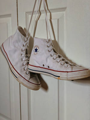 Hanging White Converse Wallpaper