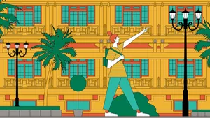 Hanoi Street And Vintage House Wallpaper