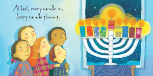 Hanukkah Menorah Kids Art Wallpaper