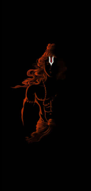 Hanuman Flame Silhouette Art Wallpaper