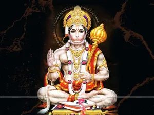 Hanuman Ji Hd Black Background Wallpaper