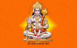 Hanuman On Orange 4k Hd Wallpaper