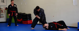 Hapkido Master Practicing A Power Throw Wallpaper