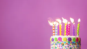 Happy Birthday Colorful Cake Wallpaper
