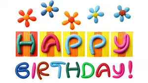 Happy Birthday Flower Cute Typography Wallpaper