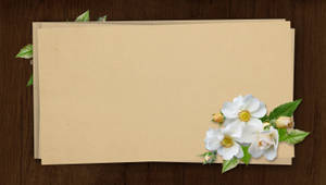 Happy Birthday Flowers Empty Note Wallpaper