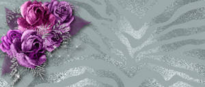 Happy Birthday Flowers Silver Pattern Wallpaper