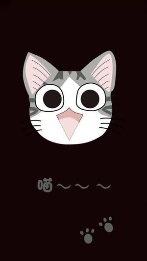 Happy Cartoon Cat Wallpaper