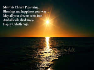Happy Chhatha Puja Message Blessings And Happiness Wallpaper