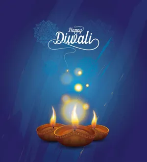 Happy Diwali Brown Candles Wallpaper