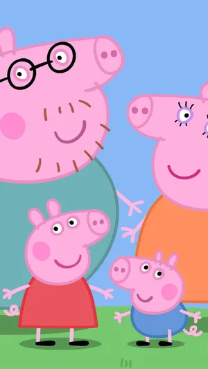 Happy Family Peppa Pig Phone Wallpaper Wallpaper