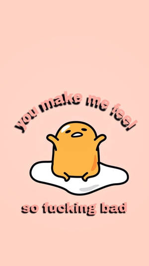 Happy Gudetama Snoozing On A Soft Blanket Wallpaper