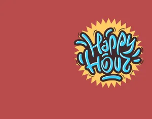 Happy Hour Graffiti Artwork Wallpaper