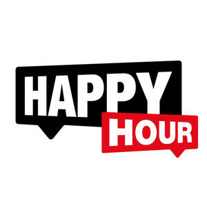 Happy Hour Label Sign Wallpaper