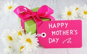 Happy Mothers Day Greetings Pink Green Box Hd Wallpaper