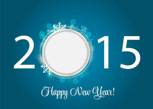 Happy New Year 2015 In Blue Wallpaper