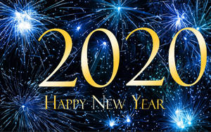 Happy New Year 2020 - A Blue And Gold Night Of Possibilities! Wallpaper