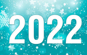 Happy New Year 2022 Teal Poster Wallpaper