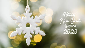 Happy New Year 2023 Snowflake Wallpaper
