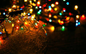 Happy New Year Christmas Lights Wallpaper