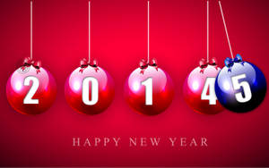 Happy New Year Decoration Balls Wallpaper