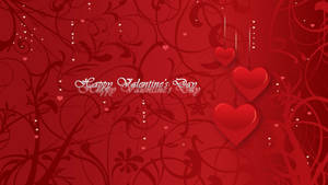 Happy Valentine’s Day Decorative Swirls Wallpaper