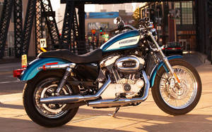 Harley Davidson In The City Wallpaper