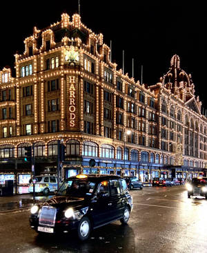 Harrods Black Car Wallpaper