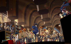 Harry Potter Anime Library Wallpaper