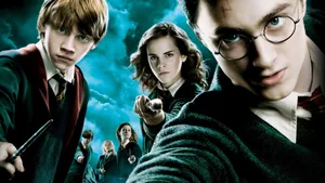 Harry, Ron And Hermione - The Golden Trio Wallpaper