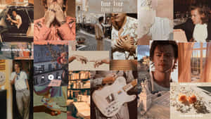 Harry Styles Fine Line Aesthetic Collage Wallpaper