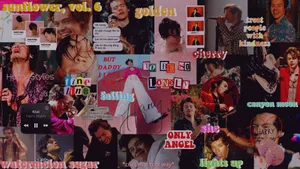 Harry Styles Songs Collage Wallpaper