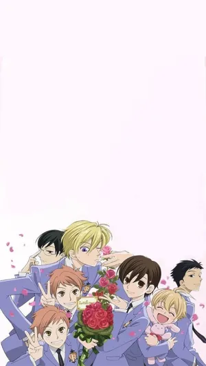 Haruhi Fujioka Smiling In School Uniform Wallpaper