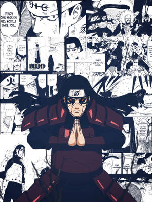 Hashirama Senju With Manga Panels Wallpaper