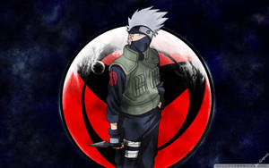 Hatake Kakashi With The Iconic Mangekyo Sharingan Wallpaper