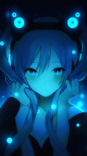 Hatsune Miku Anime Girl Phone Wallpaper