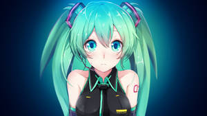 Hatsune Miku Filled With Sadness Wallpaper