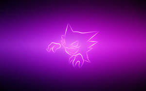 Haunter Pokemon In A Mysterious, Purple Haze Wallpaper