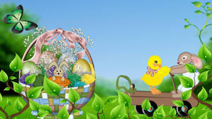 Hay Day Bunnies Easter Eggs Wallpaper